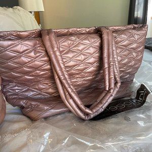 Pink BAGGALLINI Quilted Tote NWT